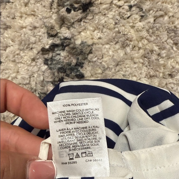 Express Navy and White Striped Top - Picture 6 of 7